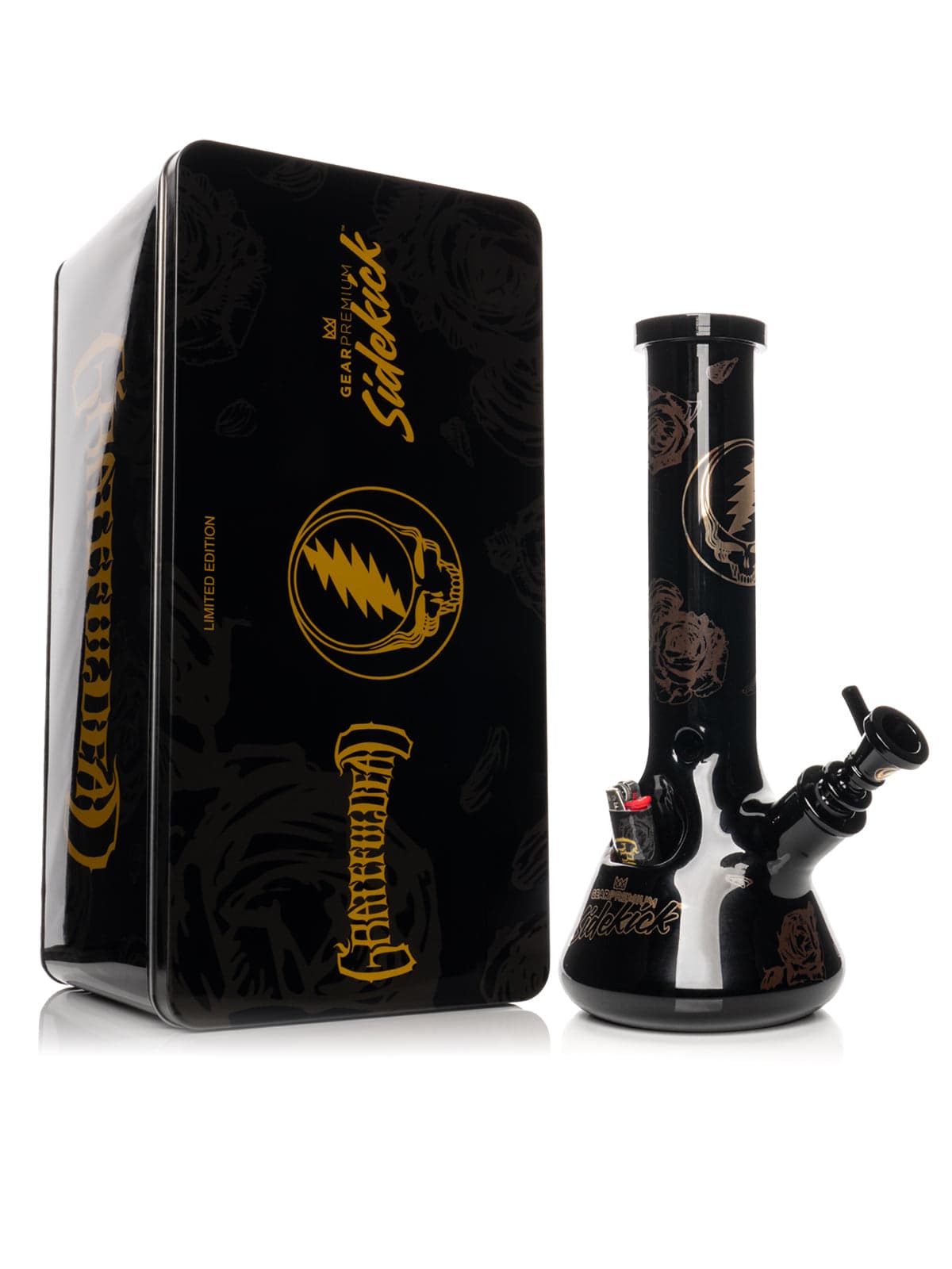 GEAR Premium Steal Your Face Sidekick water pipe with collector tin